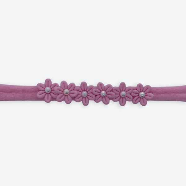Faixa de meia slim com florzinhas.